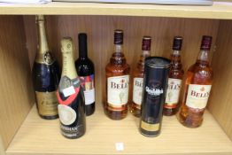 Bell's whisky and other items.