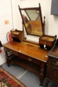 A Victorian walnut dressing table.