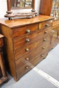 A 19th century mahogany chest of drawers.