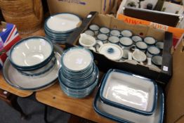 A quantity of Wedgwood Blue Pacific oven to table ware.