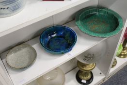 A Gustavsberg Argenta bowl together with a Sevres bowl and a Copenhagen bowl.