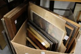 A quantity of paintings and prints etc.