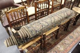 Two Persian style machine made rugs.