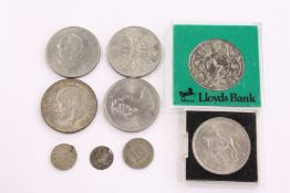 A small group of coins.