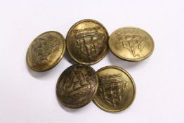A group of Naval buttons.