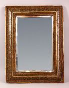 AN EARLY 19TH CENTURY PERSIAN NASMETI MOSAIC WORK MIRROR - the frame with micro mosaic decoration,