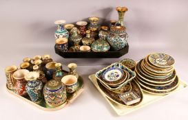 A VERY LARGE COLLECTION OF VARIOUS TURKISH KUTAHIYA CERAMIC ITEMS, comprising vases, pots, cups,