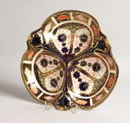 A ROYAL CROWN DERBY JAPAN PATTERN THREE DIVISION DISH. No. 1667 &1128 11ins wide.