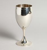 A PLAIN VICTORIAN SILVER GOBLET Birmingham 1879, maker Elkington