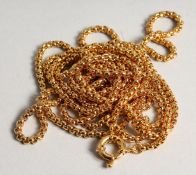 A 15CT GOLD PLATED GUARD CHAIN