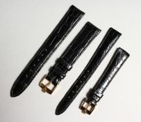 AN 18CT GOLD ROLEX LEATHER STRAP