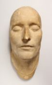 A TERRACOTTA DEATH MASK OF NAPOLEON 13ins long, 6ins wide
