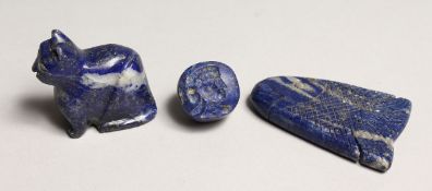 A LAPIS FISH, A CAT AND A SEAL (3).
