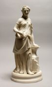 A PARIAN CLASSICAL FEMALE FIGURE 12ins high.