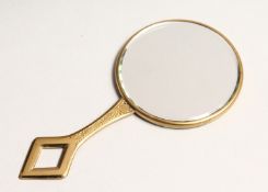 A TINY MOTHER OF PEARL HAND MIRROR 4.5ins