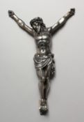 A CAST AND SILVER PLATED CORPUS CHRISTI 12ins high