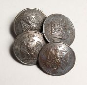FOUR NAPOLEONIC BUTTONS