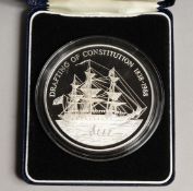 PITCAIRN ISLAND 150 ANNIVERSARY OF THE CONSTITUTION, 1938 - 1988 $50.00 SILVER PROOF COMMEMORATIVE