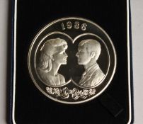 FALKLAND ISLANDS £25.00 COIN, especially struck to commemorate the Royal Wedding, 23 JULY, 1986.