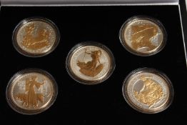 THE 2006 BRITAINNIA SILHOUETTE COLLECTION, silver and gold proof set, no. 0191 of 3000 issued with