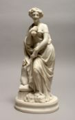 A PARIAN CLASSICAL FEMALE FIGURE 12ins high