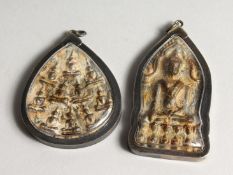 TWO ASIAN ICON PENDANTS