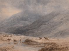 John Steeple (1823-1887) 'Glen Dochart, Perthshire', watercolour, initialed and dated '67, 9