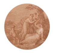 Gabriel Scorodoomoff after Angelica Kauffman, A pair of circular stipple engravings, 12