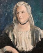 Early Twentieth Century School, A bust length portrait of a lady, oil on canvas laid down, 22
