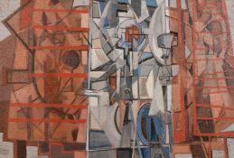 Roger Smith (1932-2004) British, 'Red Moon Black Sun', oil on canvas, 20