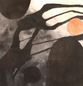 Janet Nathan (1938-2020) British, 'Night Drift' an abstract mixed media composition, signed and