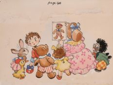 Harmsen Van Der Beek, 'He did such a beautiful painting of little tubby bear that Miss Rap pinned it