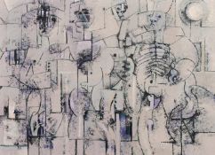 Roger Smith (1932-2004) British, 'Eight 7a', An abstract study, oil on board, inscribed verso, 18