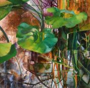 John Ivor Stewart (1936-2018) 'Pond Reflections II', oil on board, signed, 12