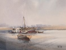 Peter Toms (b. 1940) British, 'The Saltings', watercolour, signed, 7.5