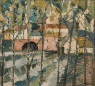 Jack Metson, 'Breton Village', oil on board, signed, 8