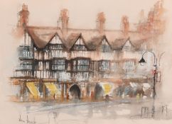 Ben Maille (1922-2017) British, A view of the Staple Inn, High Holborn, watercolour, signed and