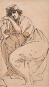 A collection of four 19th Century and earlier sketches featuring classical figures, the largest 5.