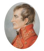 A good portrait of a French Nobleman in a gilt frame, 2.75