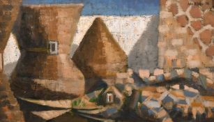 Jonathan Adams (1931-2005) British, Abstract landscape 1958, oil on canvas, signed 58', 12.5