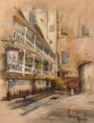 Ben Maille (1922-2017) British, A view of the George Inn, Southwark, oil on canvas, signed and dated