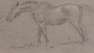 George Thomas Rope (1845-1929), A study of a horse, pencil sketch on paper, 4