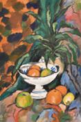 Maria Kuipers, 'Bowl of Fruit', gouache, signed, 27.25