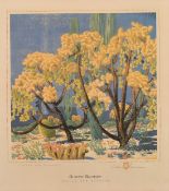 After Gustave Baumann, 'Cholla and Sahuaro', colour print (1995), 19.25