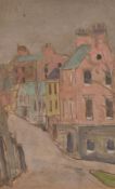 Early 20th Century French Post-Impressionist School, A town scene, oil on board, 12.5