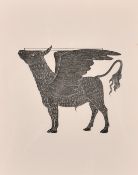 Eric Gill, 'The Bull Calf of St. Luke', wood engraving 10