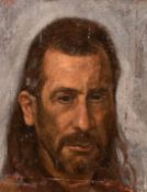 Portrait of a man with a beard, oil on canvas, 10