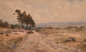 A boxed lot of 19th/20th Century watercolours (Q).