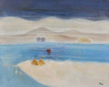 Bernard Stern (1920-2002) 'Camping Au Bord Du Lac II 7756', oil on canvas, signed and inscribed