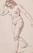 William Edward Frost (1811-1877) A female nude, pen and ink, 7